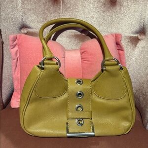 Y2K Tan Faux Leather Shoulder Bag